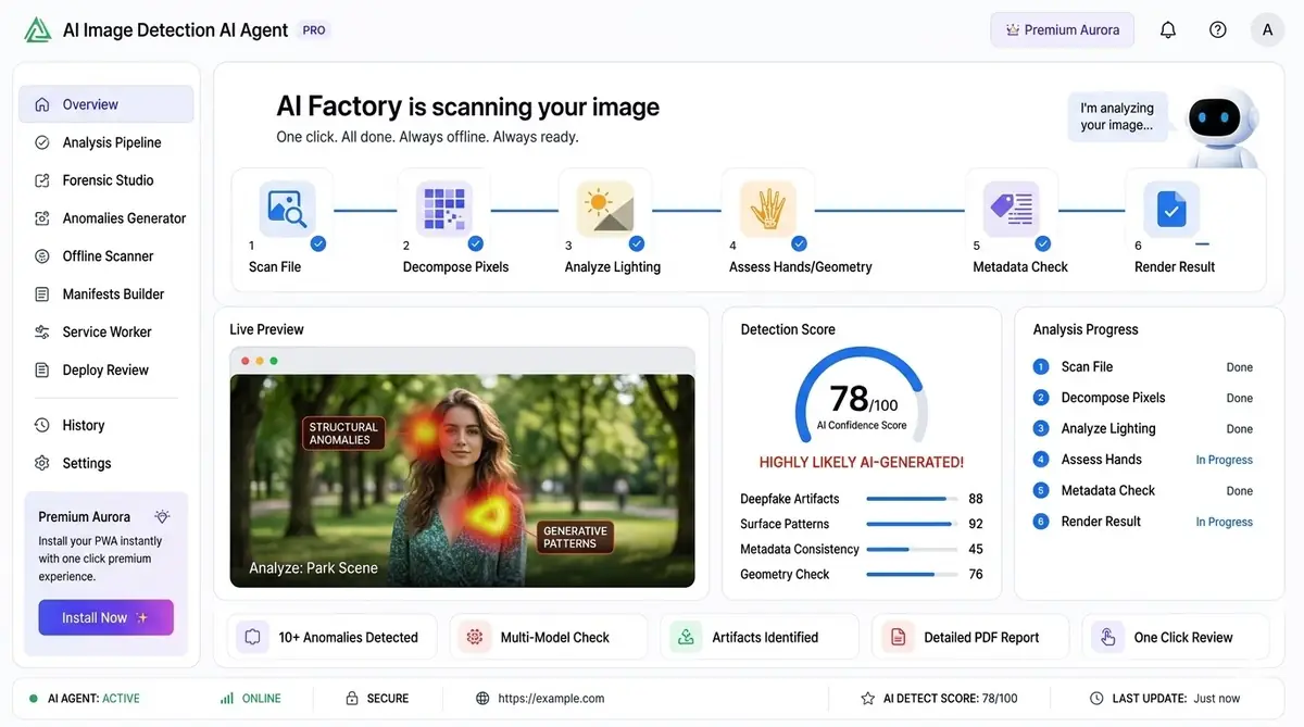 AI endpoint protection — example of the AI security dashboard software
